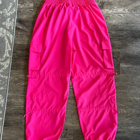 Neon Pink Cargo Pants - Picture 3 of 5